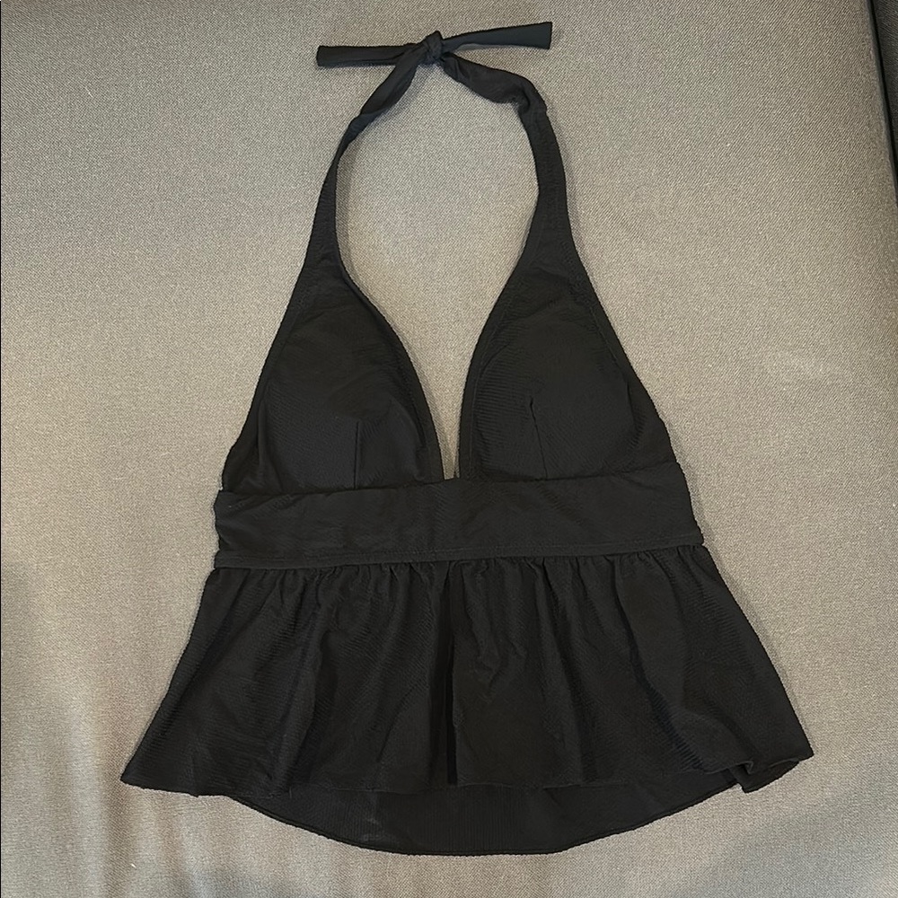 J. Crew Halter Peplum Tankini Top